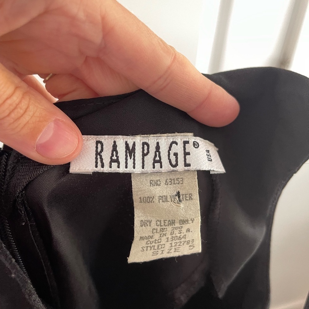 Vintage Rampage Satin Little Black Dress - 5 - Picture 4 of 4
